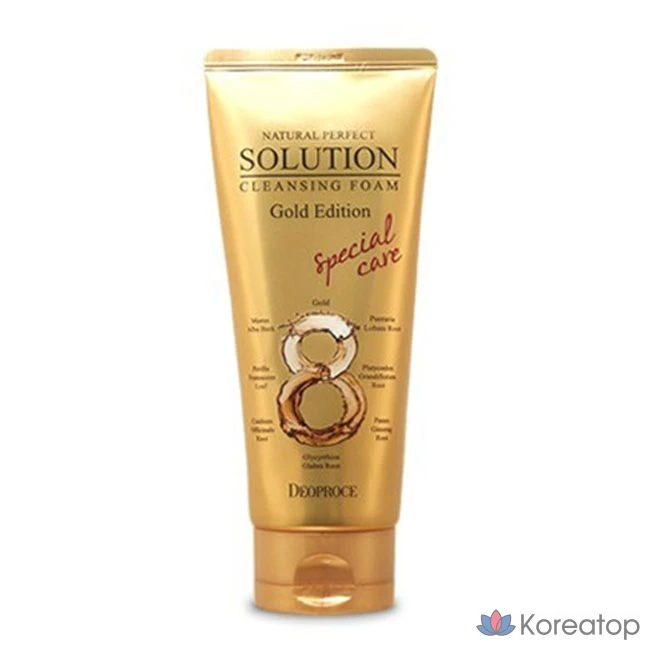 Очищающая пенка для лица Deoproce Perfect Solution Gold Edition, 170 г, 1 шт.