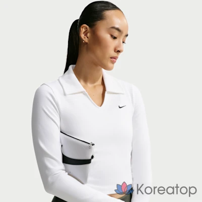 Поло женское Nike Sportswear Tight Long-Sleeve Cropped Polo
