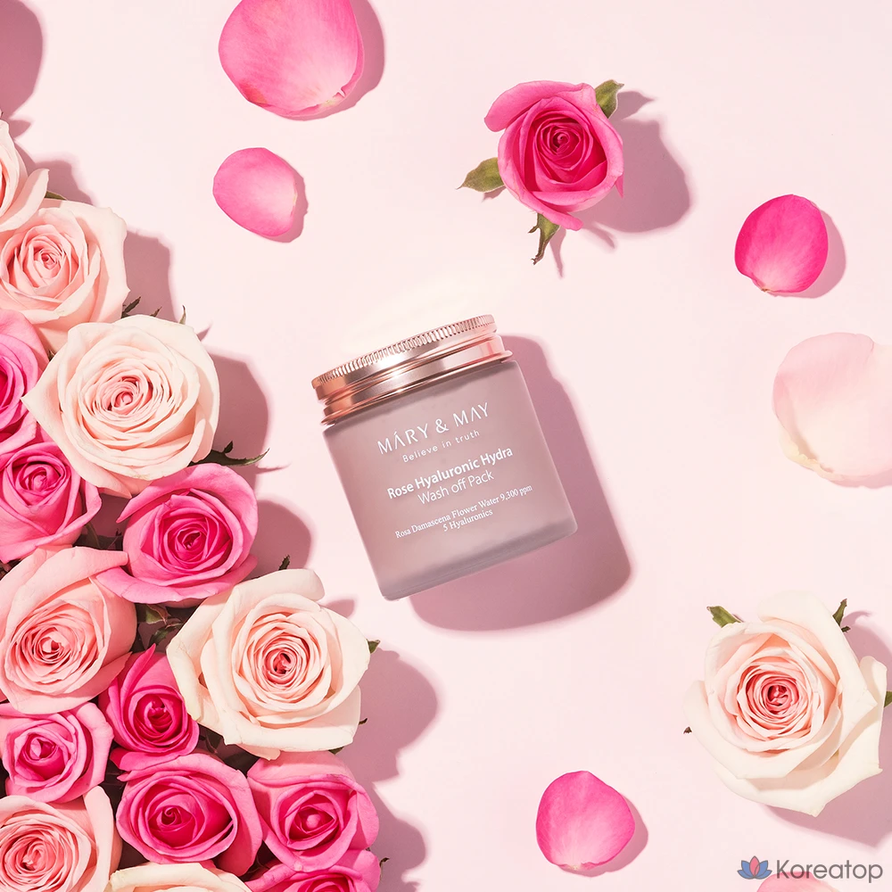 Увлажняющая смываемая маска Mary&May Vegan Rose Hyaluronic Hydra Wash-off Mask, 125 г, 8 шт., фото 6