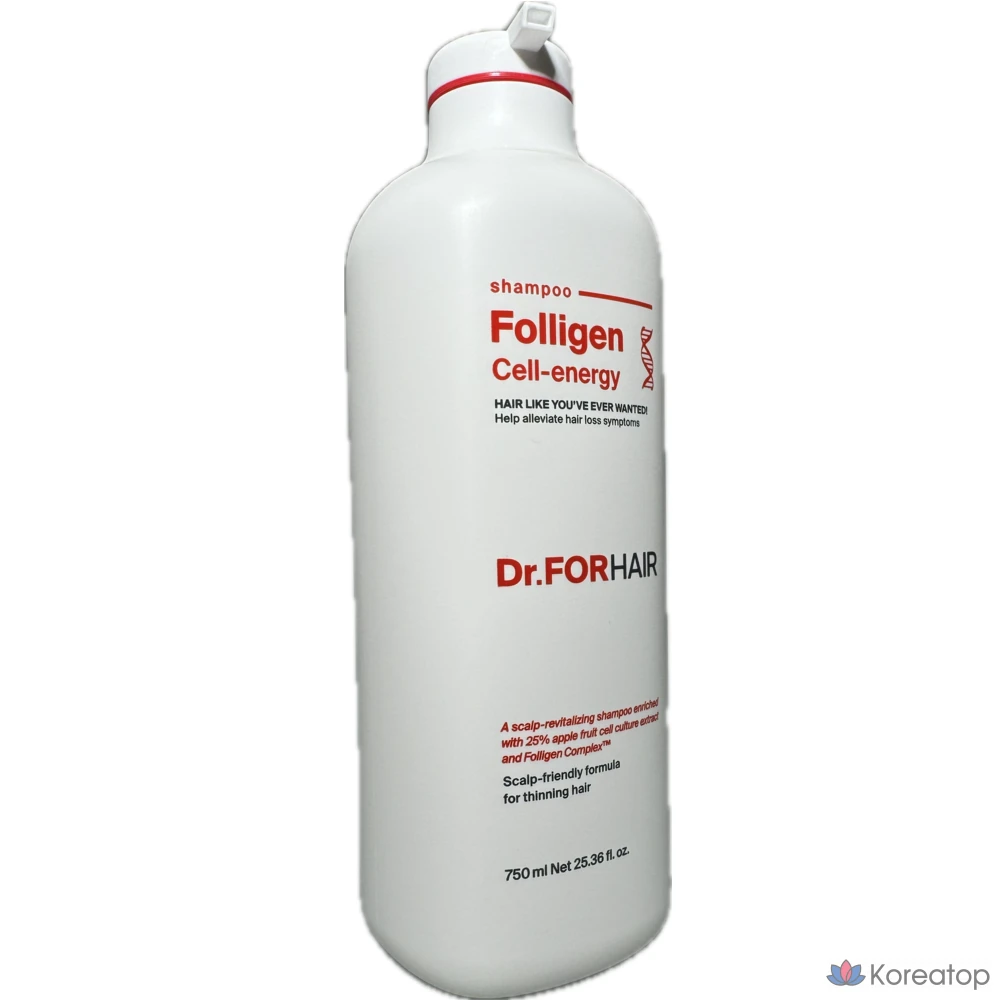 Шампунь Dr. For Hair Cell Energy для облегчения выпадения волос, 750 мл, 1 шт., фото 4