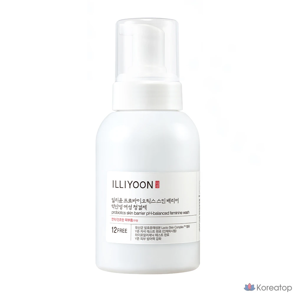 Очищающее средство для интимной гигиены Illiyoon Probiotics Skin Barrier с мягкой кислотностью, пенящаяся формула, 300 мл, 1 шт.