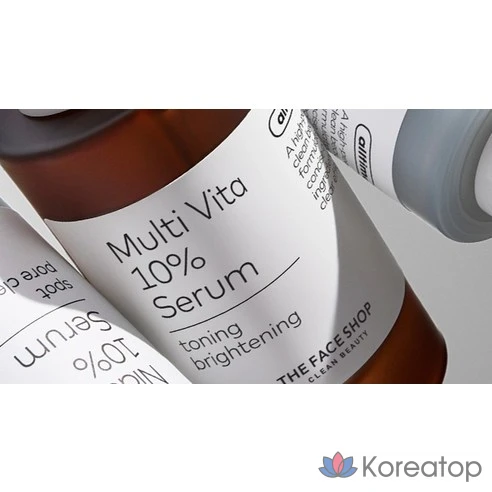 Тонизирующая и осветляющая сыворотка The Face Shop Ultimate Multi Vita 10%