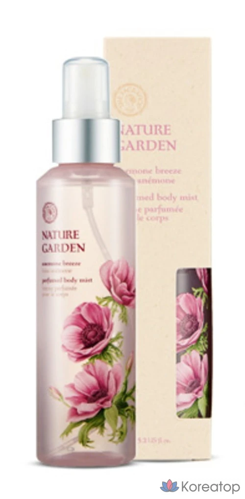 Парфюмированный спрей для тела The Face Shop Nature Garden Anemone Breeze с цветочным ароматом, 155 мл, 1 шт.