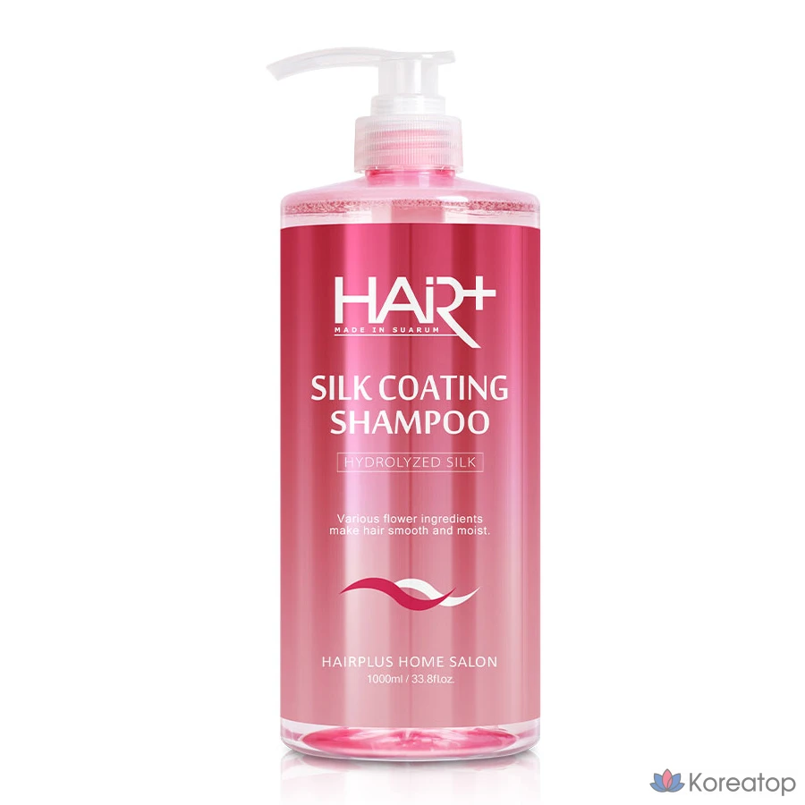 Шампунь Hair Plus Silk Coating с ароматом розы, ягод и мускуса, 1 л, 1 шт.