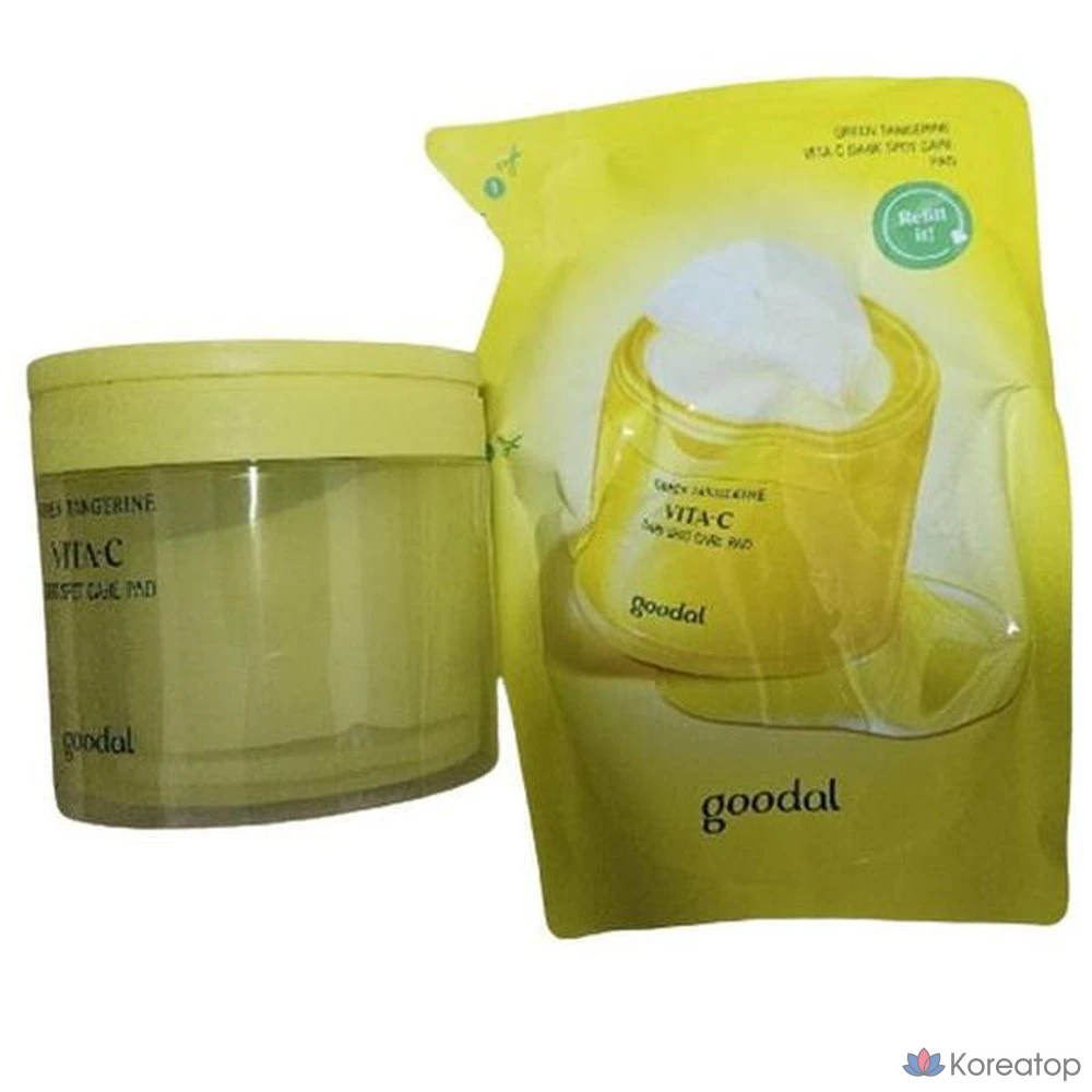 Набор для планирования ухода за кожей лица Green Tangerine Vita C Spot Care Pads, 70 листов + 70 сменных листов.