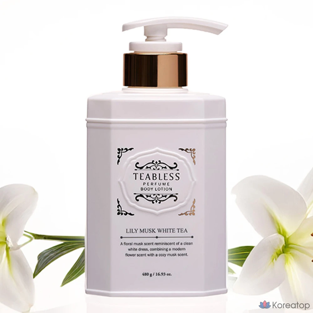 Лосьон для тела TEABLESS с ароматом белого чая, лилии и мускуса, 480 г, 1 шт.