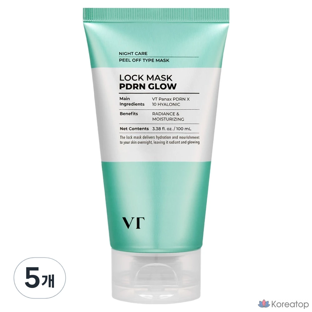 VT Cosmetic PDRN Glow Lock Mask Pack 100ml, 5 шт., 1 упаковка