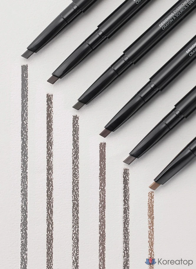 Сменный стержень для автоматического карандаша для бровей FMGT Designing Eyebrow Auto Pencil Refill, оттенок 02 Gray Brown, 0.3 г, 1 шт., фото 6