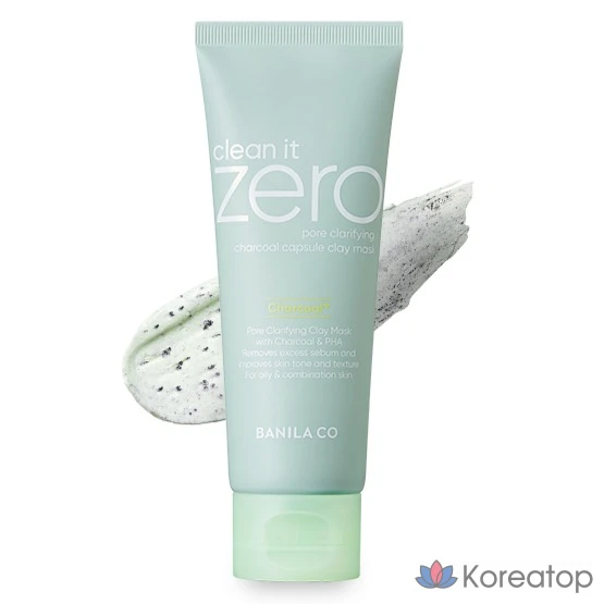 Глиняная маска для очищения пор Vanillaco Clean It Zero с углем, 100 г, 1 шт.