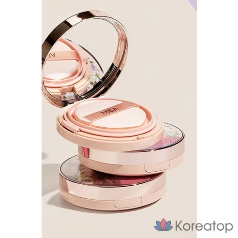 Тональный крем с двойной воздушной подушкой Miba King Ion Calcium Bio Cushion SPF50+ Сезон 2, 25 г, 21