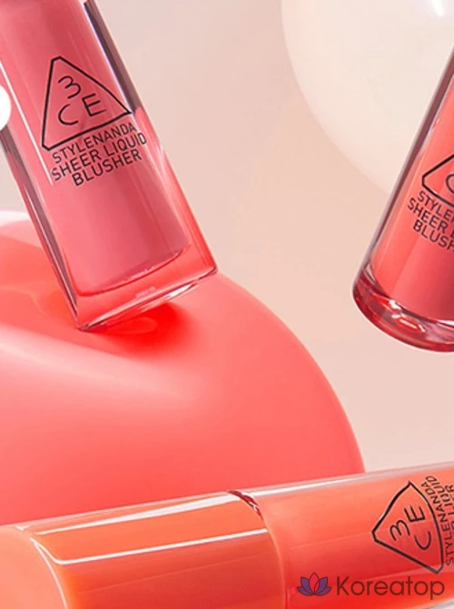 Жидкие полупрозрачные румяна 3CE, оттенок «Уютный персик», 1 шт., фото 5