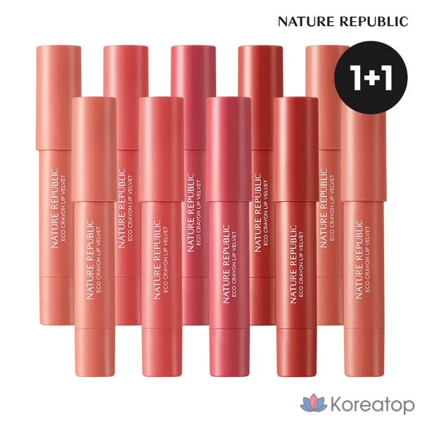 Nature Republic By Flower Eco Crayon Lip Velvet