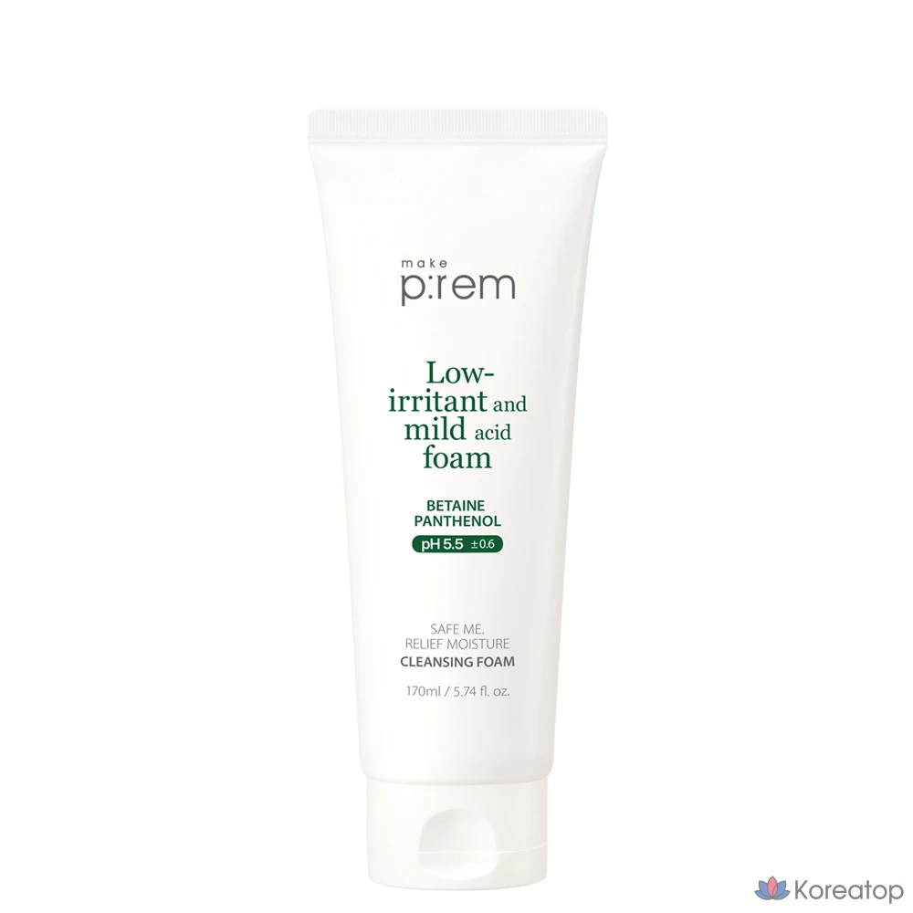 Очищающая пенка для лица MAKE P:REM Safe Me Relief Moisture Cleansing Foam, 170 мл, 1 комплект, 190 мл