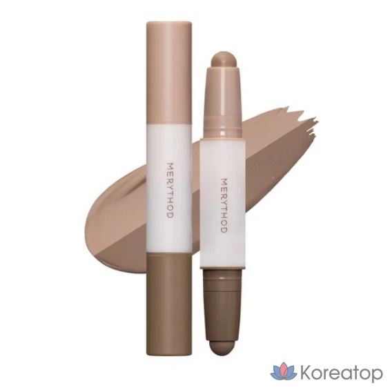 Стик для контурирования Merythod Double Contour Stick 3,3 г, бежево-коричневый, 1 шт.