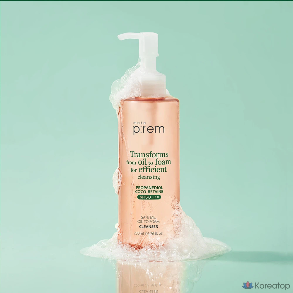Гидрофильное масло-пенка MAKE P:REM Safe Me Oil To Foam Cleanser, 200 мл, 1 шт.