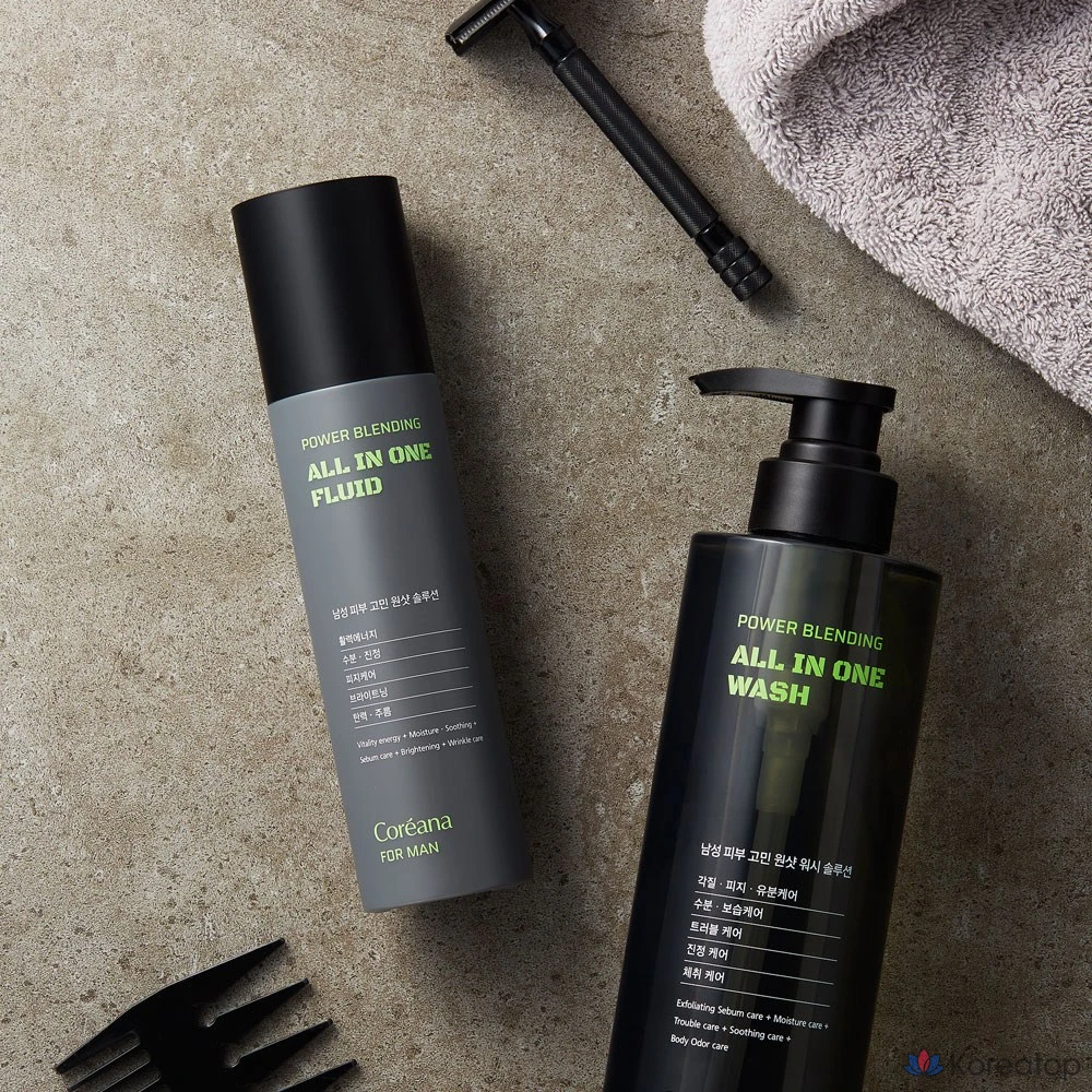 Универсальное средство для умывания Coreana For Men Power Blending, 1 шт., 500 мл, фото 4
