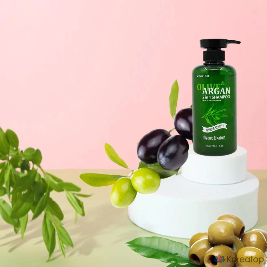 Шампунь 3W Clinic для отшелушивания кожи головы, от зуда и шелушения, 500 мл, 1 шт.