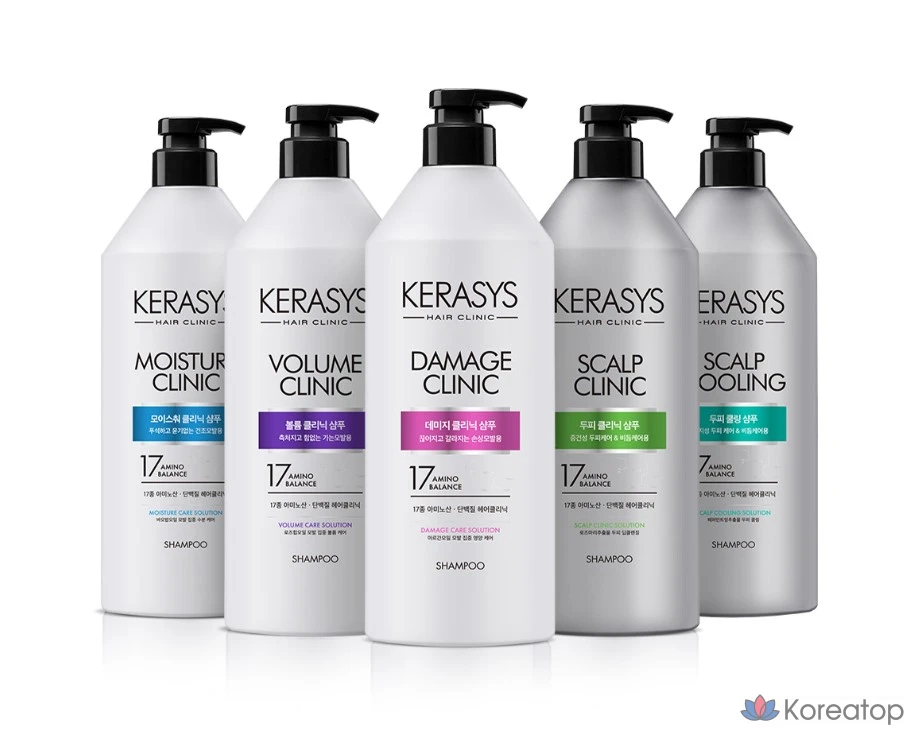 Охлаждающий протеиновый шампунь KeraSys для ухода за кожей головы и борьбы с перхотью, 980 мл, 1 шт.