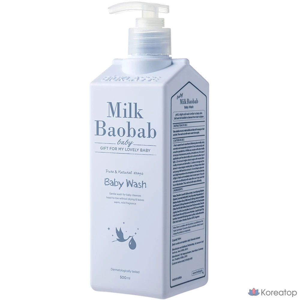 Детский гель для мытья Milk Baobab, 500 мл, 1 шт.