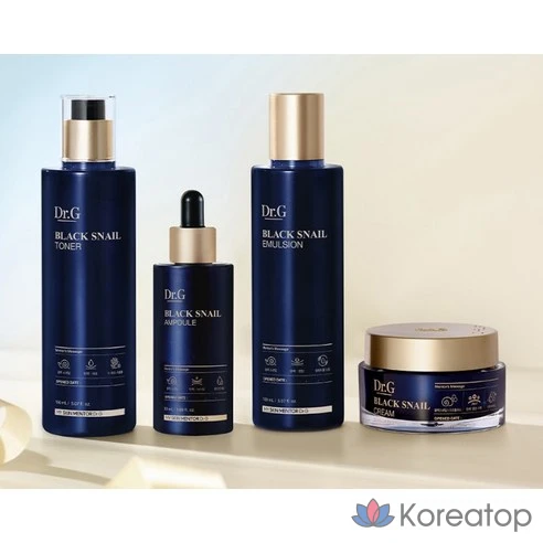Dr. G Black Snail Prestige Тонер + Эмульсия + Ампула + Крем 50 мл + Набор из 4-х пакетов для покупок