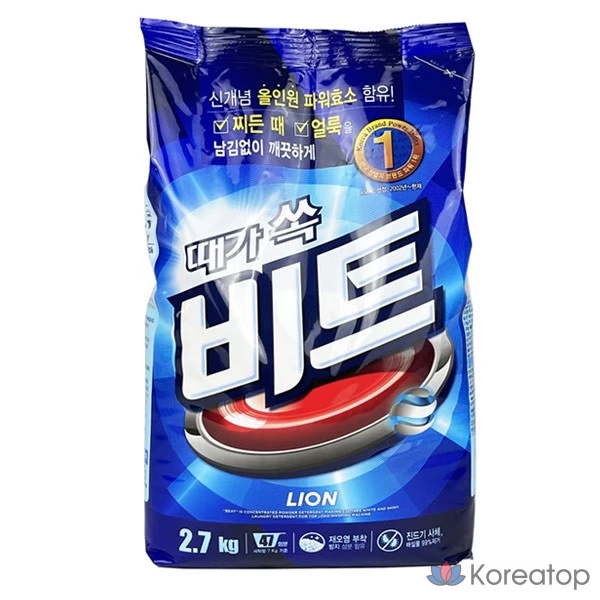 Стиральный порошок Lion со вкусом свеклы 2,7 кг, TJ Detergent, стиральный порошок для стиральной машины, 2,7 кг, 1 шт.