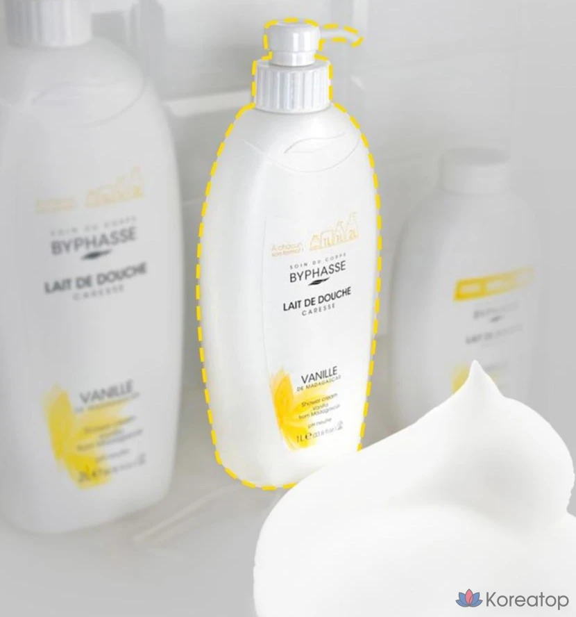 Гель для душа Byphasse ваниль, 1 л, 1 шт.