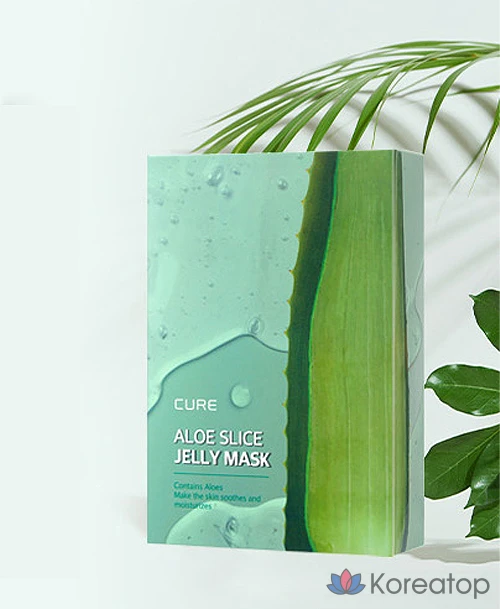 Тканевая маска для лица KIM JEONG MOON Aloe La Sense Roe Cure Slice Jelly Mask, 300 мл, 40 шт., фото 6