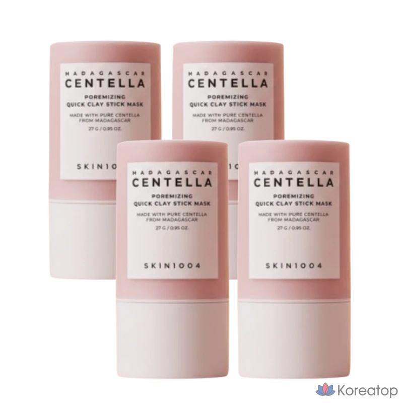 Глиняная маска-стик SKIN1004 Madagascar Centella Poremizing Quick Clay Stick Mask, 27 г, 4 шт.