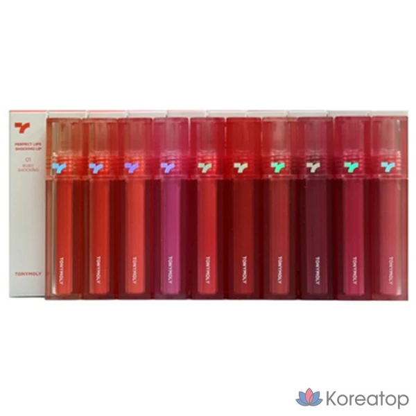 Тинт для губ Tony Moly Perfect Lips Shocking 4 г (№ 01~14), N14 Персиковый Shocking, 1 шт.