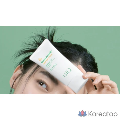 UIQ Солнцезащитный крем для лица на физических фильтрах spf 50 Biome Remedy mild sun cream, 50 мл