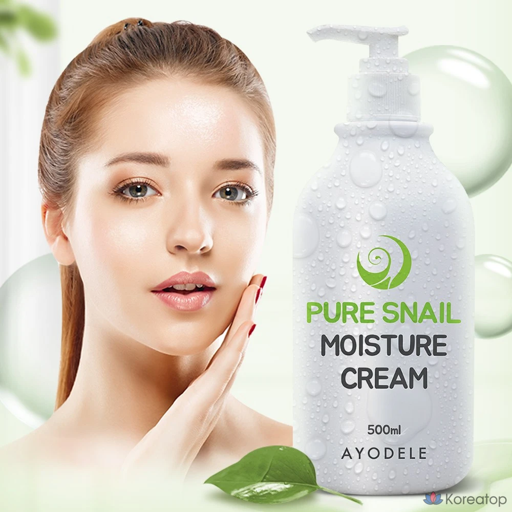 Увлажняющий крем с керамидами AYODELE 1000 мл, Эссенция-крем с экстрактом слизи улитки AYODELE 500 мл, 1 шт.
