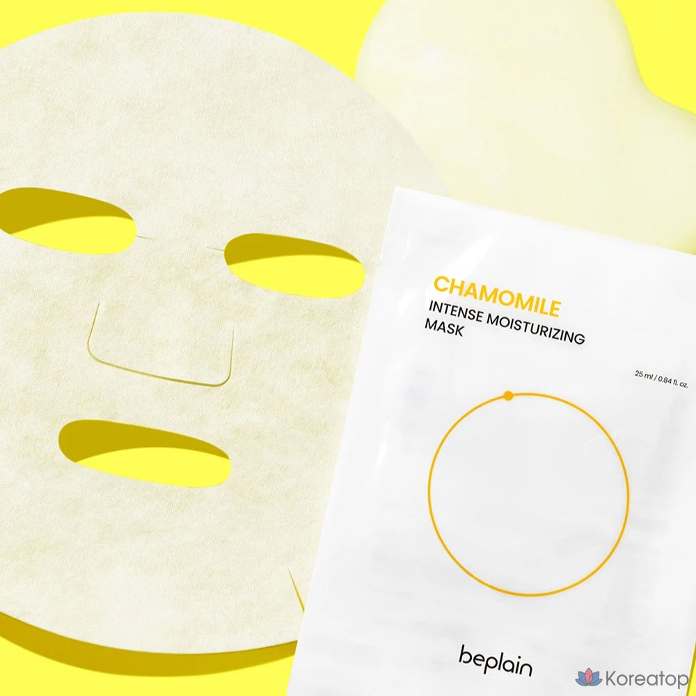 Тканевая маска для лица Beplain Chamomile Intense Moisture Mask, 125 мл, 10 шт., фото 6