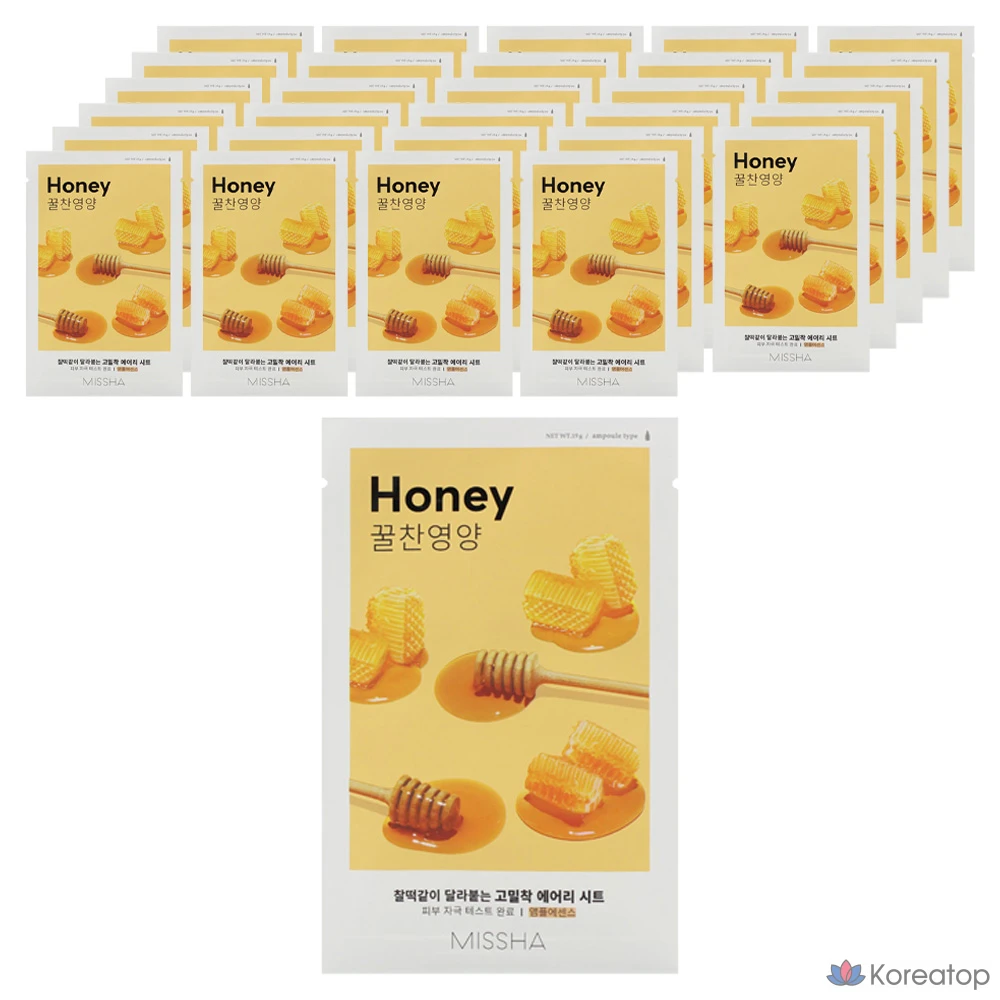 Маска-салфетка Missha Airy Adhesive Sheet Mask Honey, 1 упаковка, 100 штук