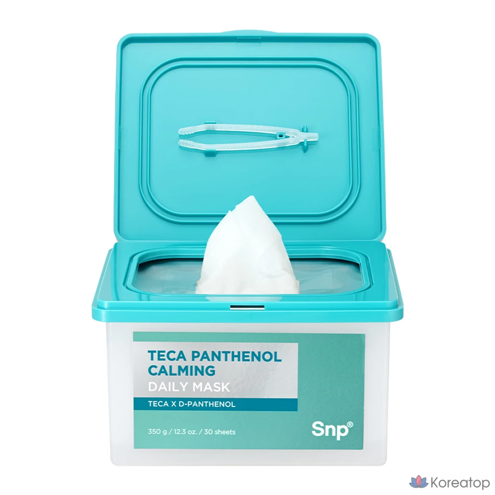 Успокаивающая ежедневная маска для лица SNP Teca с дипантенолом, 1 шт., 30 штук
