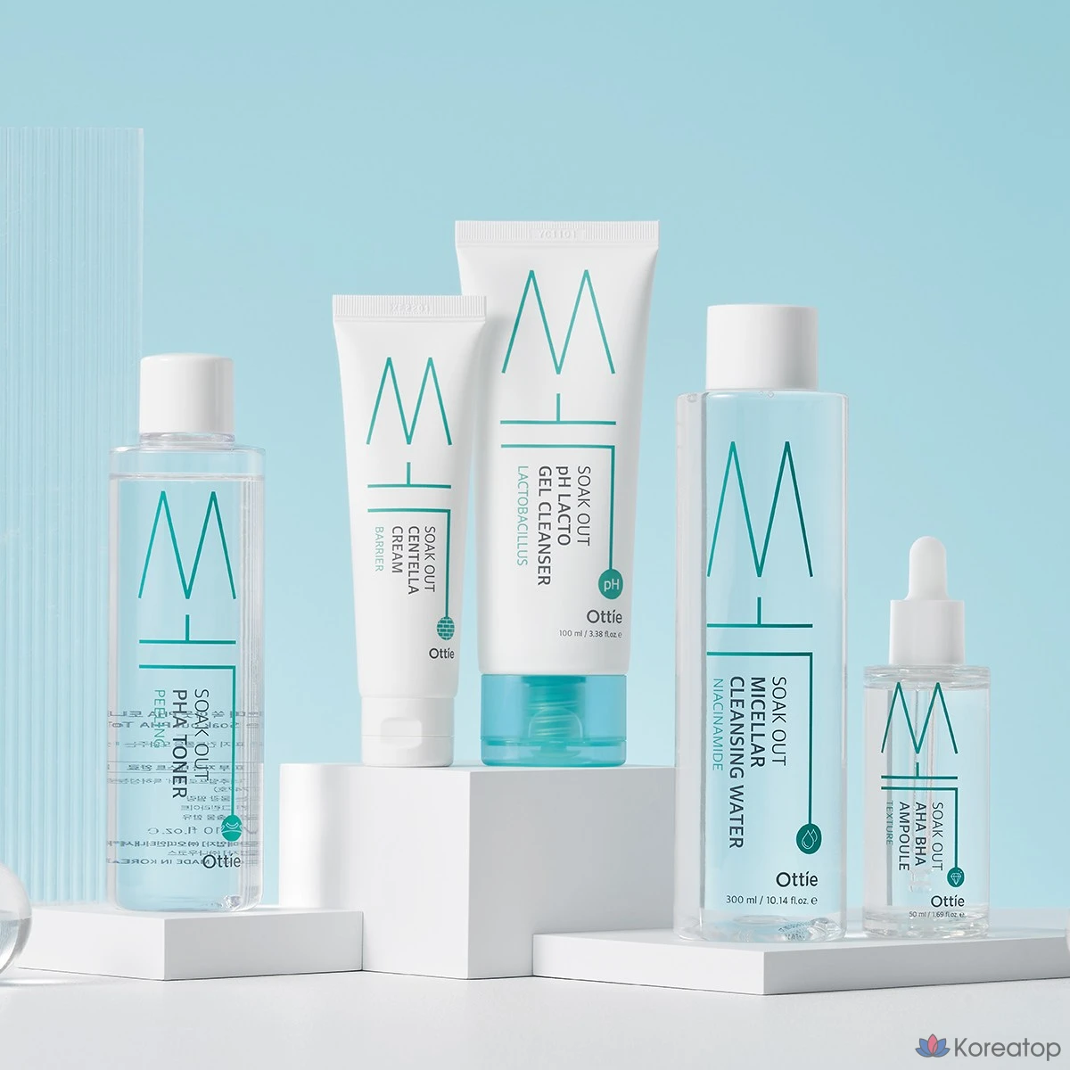 Очищающая мицеллярная вода с ниацинамидом Ottie Soak Out, 1 шт., 300 мл