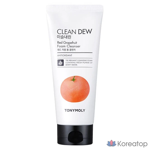 Пенка для умывания Tony Moly Dewy Foam Cleanser с красным грейпфрутом, 180 мл, 1 шт.
