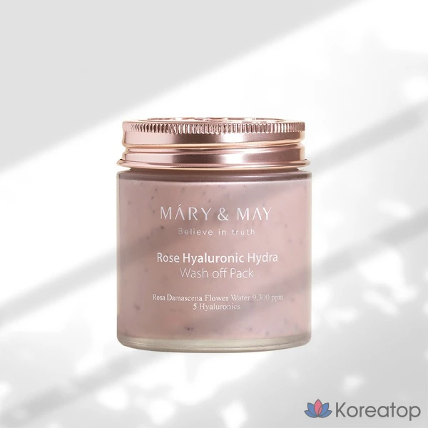 Смываемая маска для лица Marienmay Rose Hyaluronic Hydra, 125 г, Dongui, 1 упаковка.