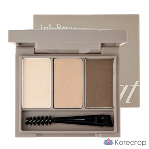 Набор для бровей The Face Shop FMGT Ink Brow Kit 3,5 г, оттенок 01 натуральный коричневый, 1 шт.