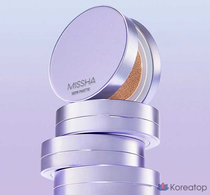 Сменный блок полуматовой тональной основы Missha Layering Fit Cushion Foundation, 14 г, № 19, цвет слоновой кости, 1 шт.