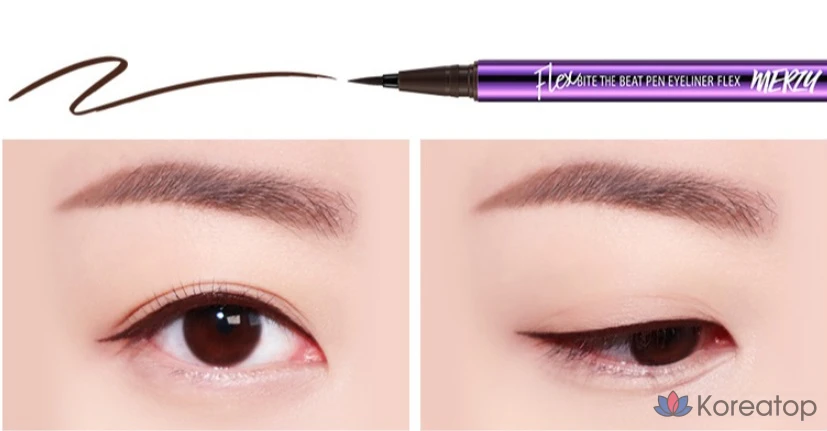 Подводка для глаз MERZY Bite The Beat Pen Eyeliner Flex, 0.6g, 1 шт., цвет Modern Brown