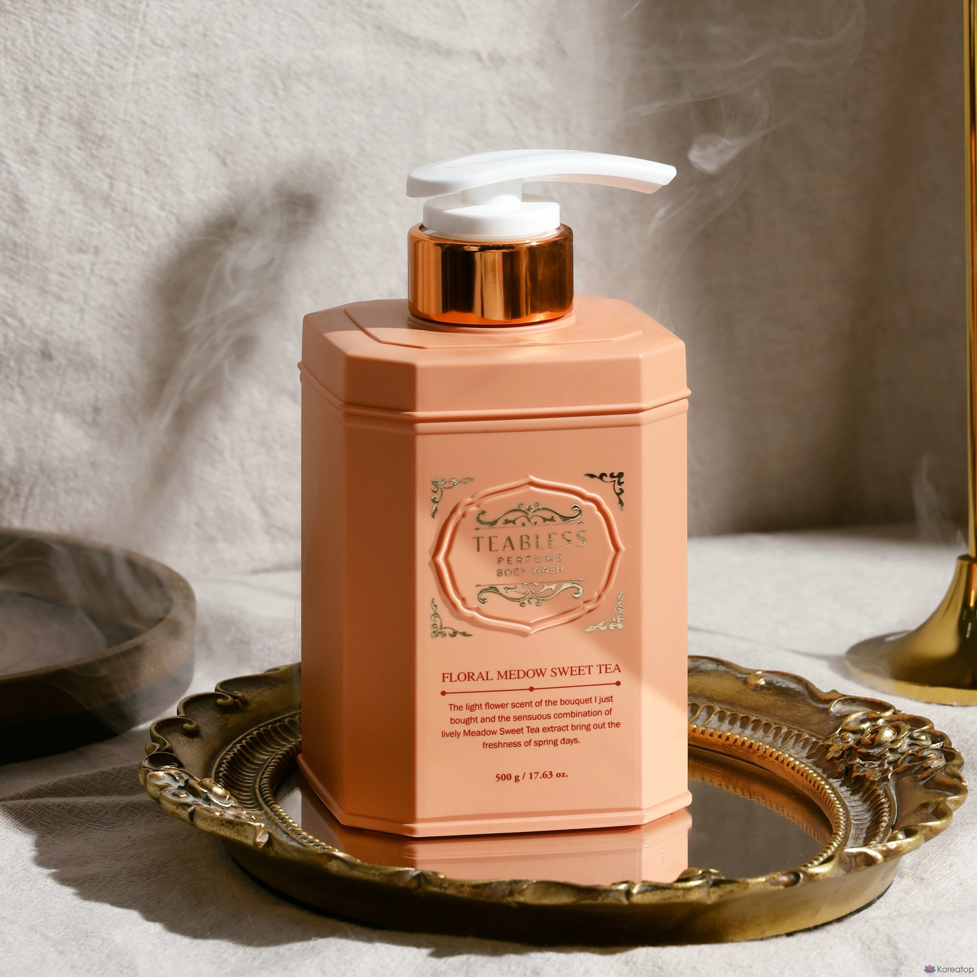 Гель для душа TEABLESS с ароматом сладкого чая и цветочным ароматом, 500 г, 1 упаковка.