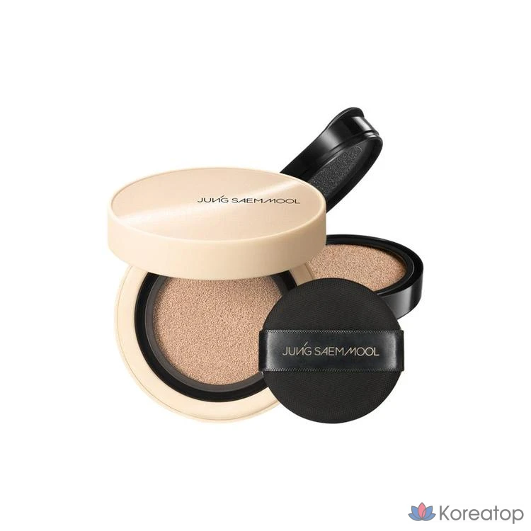 Тональный крем-кушон Jungsaemmool Skin Nude Cover Layer Cushion, основной продукт + сменный блок, 1 шт.