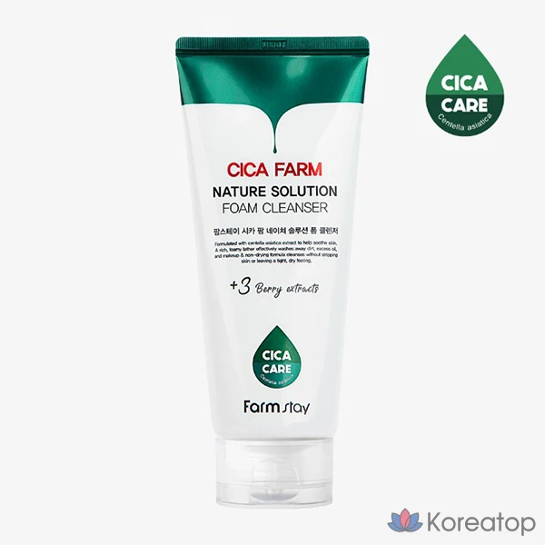 Пенка для умывания FarmStay Cica Farm Nature Solution, 180 мл, 1 шт.