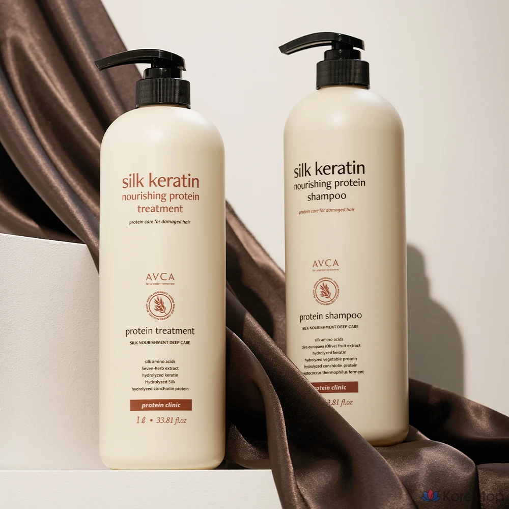 Питательная протеиновая маска для лица AVCA Silk Keratin, 1 л, 1 шт.