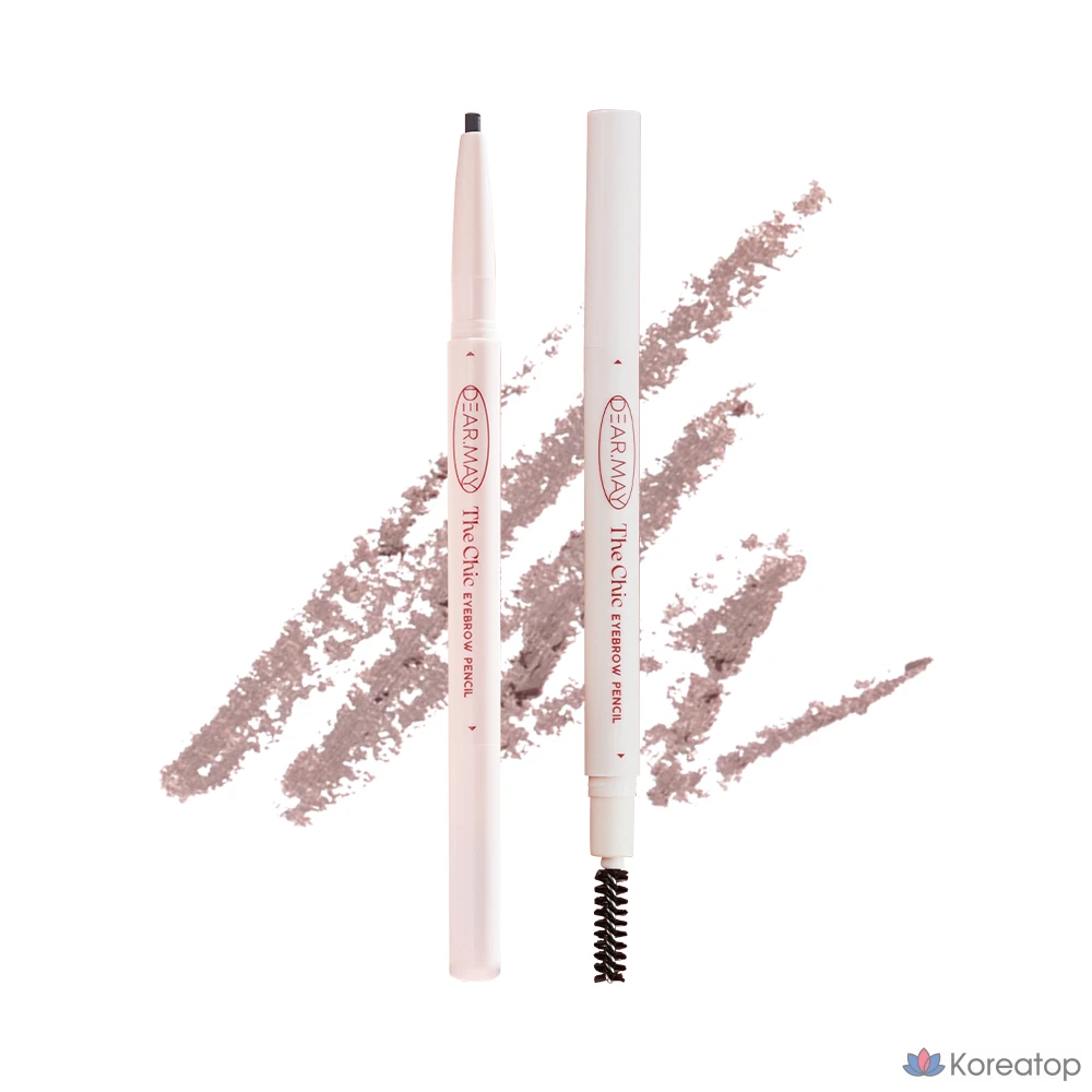 Карандаш для бровей DEARMAY The Chic, 0,18 г, 1 шт., цвет 04, насыщенный коричневый.