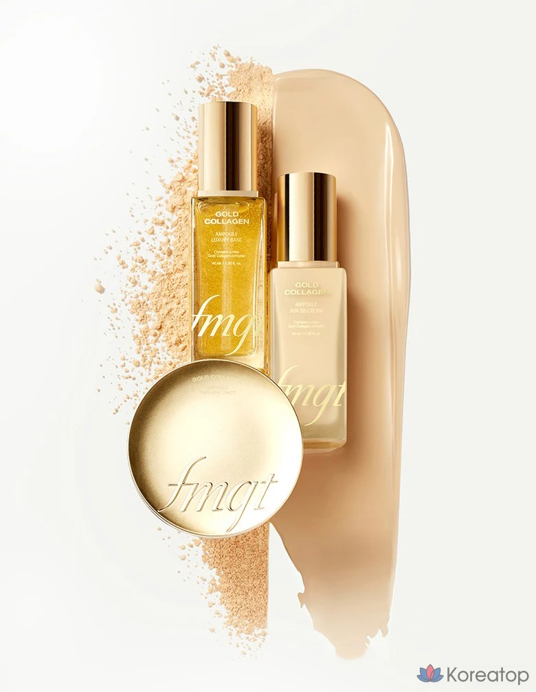 FMGT The Face Shop Gold Collagen Ampoule Mesh Cushion 13g, 201 Apricot Beige, 1 шт., фото 6