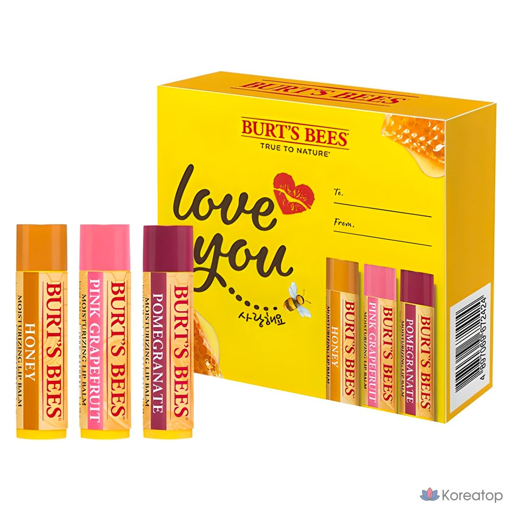 Бальзамы для губ Burt's Bees Love You, мед + грейпфрут + гранат, 12,75 г, 1 шт.