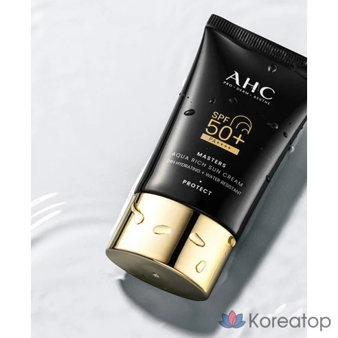 AHC Современный, солнцезащитный крем SPF50 РА Masters Agua Rich Sun Cream, 30 мл
