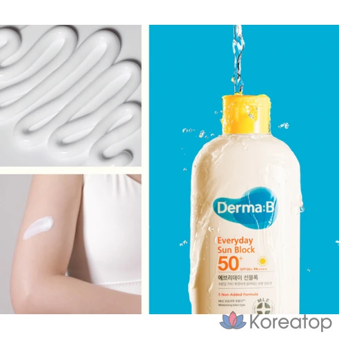 Солнцезащитный лосьон для лица и тела Derma:B Sun Block SPF 50+, 200 мл