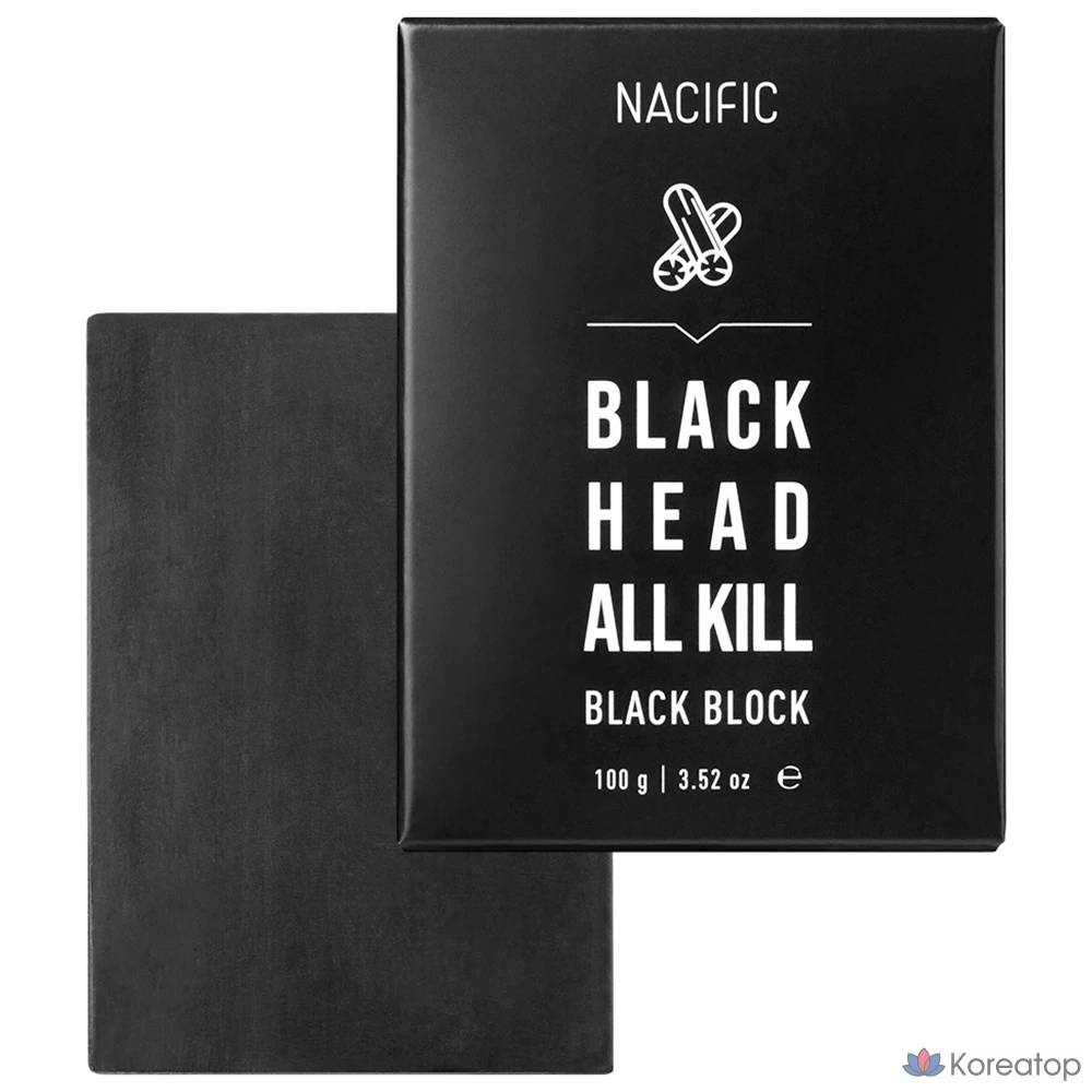 Блоки от черных точек NACIFIC Blackhead All-Kill Black Block, 100 г, 1 шт.